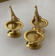 GOLD KAPLAMA ÇITA AKSESUARLI 3 LÜ MAKARONLUK LOKUMLUK