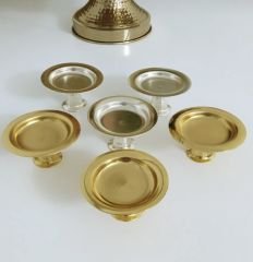 GOLD VE GÜMÜŞ RENK 6 LI MAKARONLUK LOKUMLUK