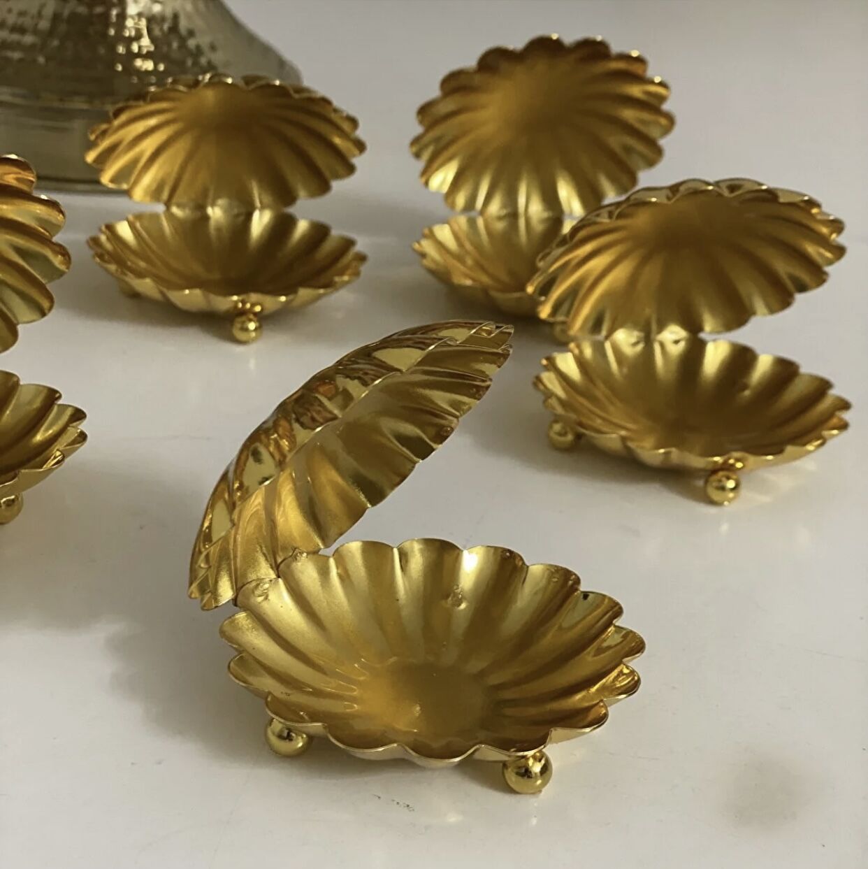 GOLD KAPLAMA 6 LI MİDYE LOKUMLUK