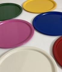 ROUND SERVING AND PRESENTATION TRAY IN 6 DIFFERENT COLORS SET OF 6
