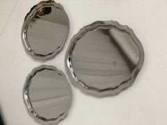 PASLANMAZ ÇELİK 6 LI ORTA BOY OVAL MODEL SUNUM TEPSİSİ İKRAMLIK TEPSİLER
